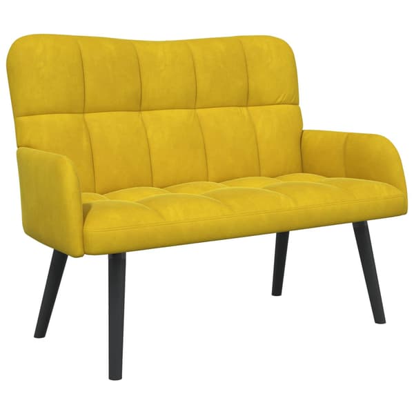 Tvåsitssoffa Gul 115 x 61 x 87 cm Sammet
