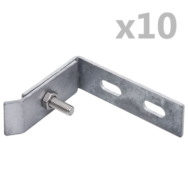 Hörnkoppling 10 set silver