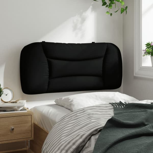 Headboard Cushion "Hvar" Black 80 cm Fabric