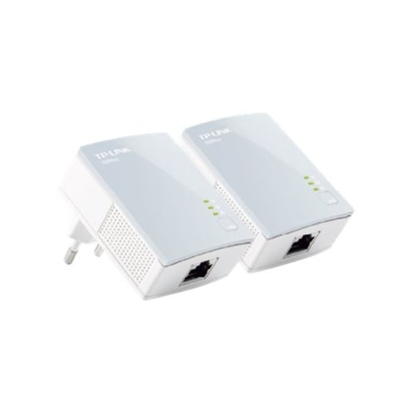 TP-Link TL-PA411KIT AV500 Nano Powerline Adapter Starter Kit - PowerLine adaptersats - vägginsticksbar Vit