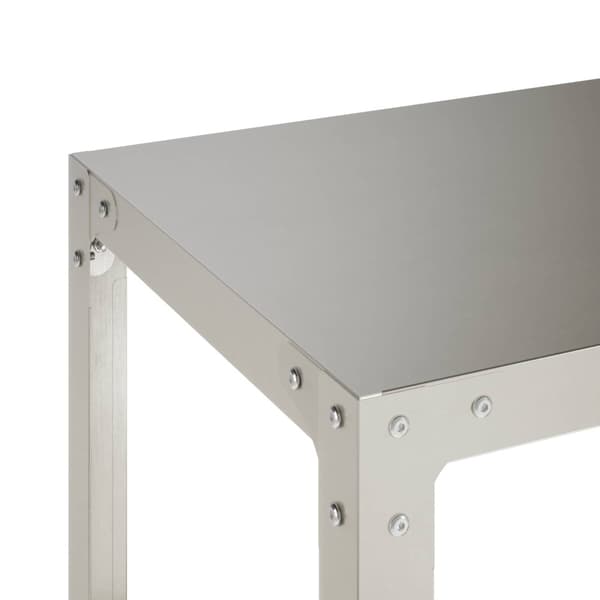 Planteringsbord 100 x 50 x 80 cm Rostfritt stål Silver