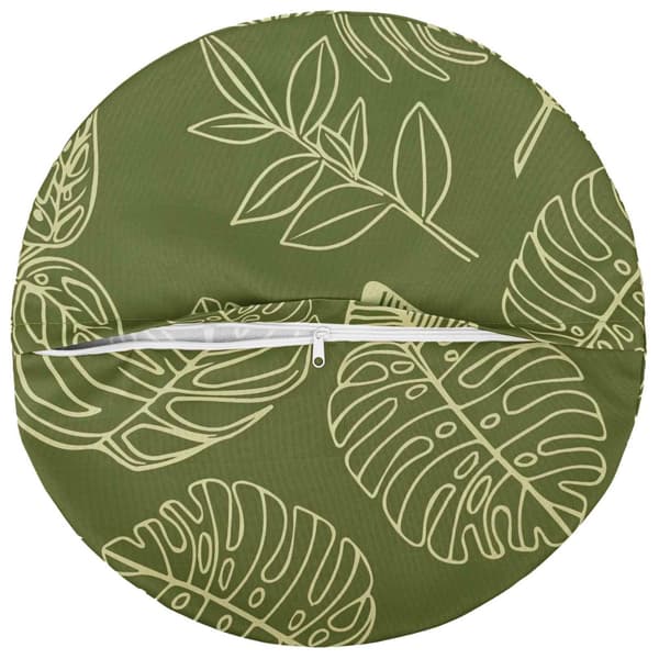Kuddöverdrag 6 st HEERLEN Bladdesign Ø 30 cm Polyester