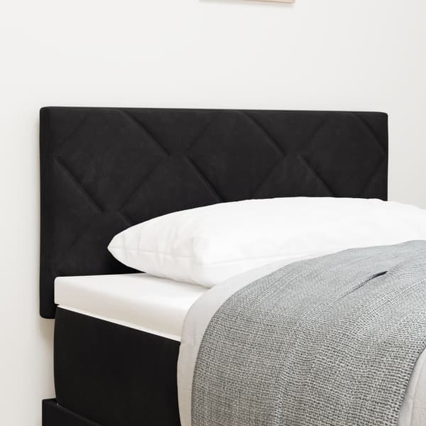 Huvudgavel Svart 80 cm Sammet