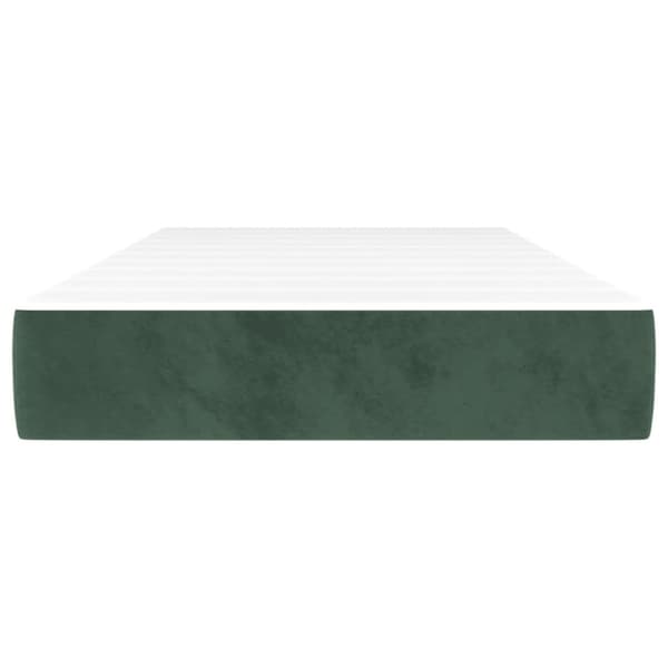 Pocketresårmadrass medium mörkgrön 80x200x20 cm sammet