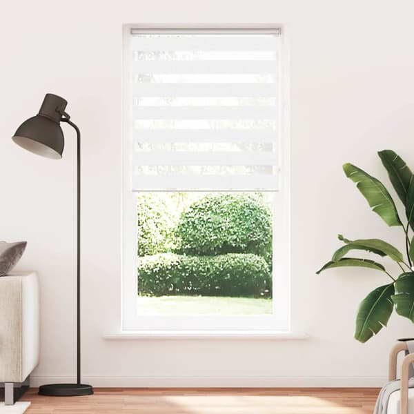 Rullgardin zebra vit 115x230 cm tyg bredd 110,9 cm polyester