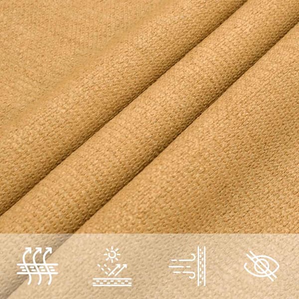 Solsegel 160 g/m² triangulär sand 4,5x4,5x4,5 m HDPE