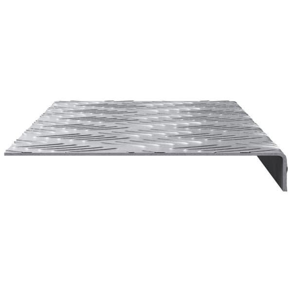 Trappsteg Rektangulär 10 pcs Silver 60 x 18 x 2,5 cm Aluminium