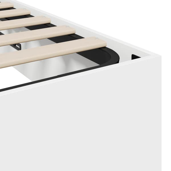 Ottoman Sängram Vit 193 x 90 x 25 cm Konstruerat trä