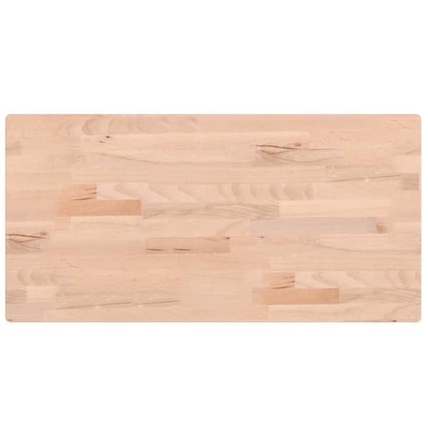 Bordsskiva 80x40x2,5 cm rektangulär massivt bokträ