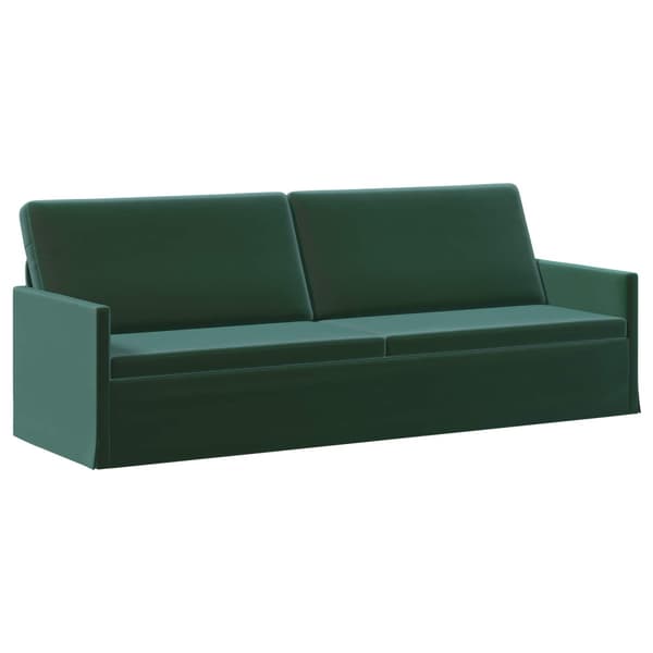 3-sitssoffa Mörkgrön 220 x 81 x 82 cm Sammet (V)