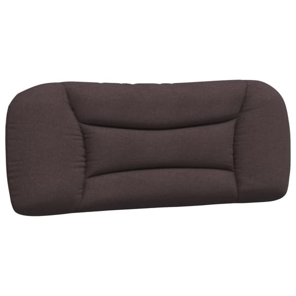 Bed Frame with LED without Mattress "Hvar" Dark Brown 100x200 cm Fabric