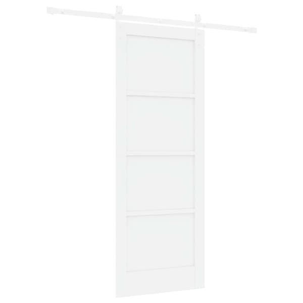 Skjutdörr 78 x 202 cm Konstruerat trä Vit