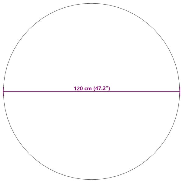 Områdesmattor Rund PALMERAS Kräm Ø 120 CM Polyester