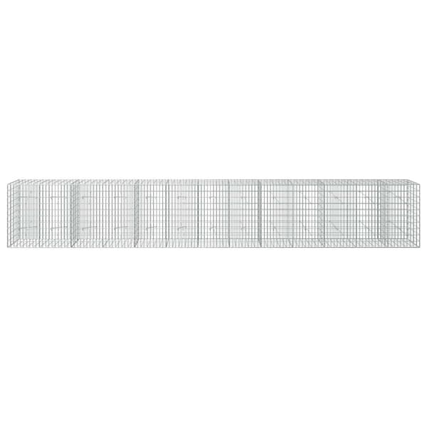 Gabion med 3,5 mm tråd och 5x10 cm nät 650x20x100 cm