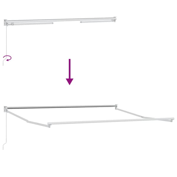 Markis Vit 300 x 250 x 165 cm Polyester