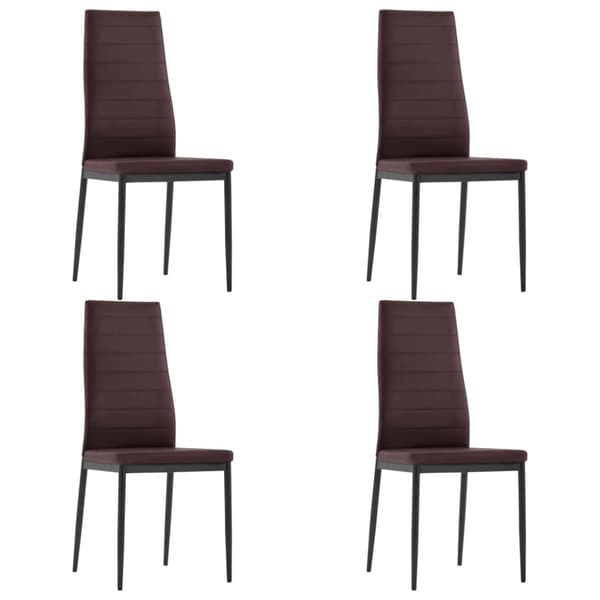 Matbord och stolar 5 delar brun