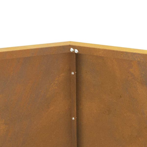 Planteringskärl 2 pcs Rostig 75 x 75 x 60 cm