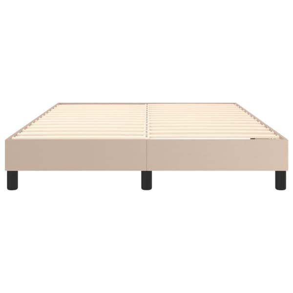 Boxspring-sängram cappuccino 140x190 cm konstläder