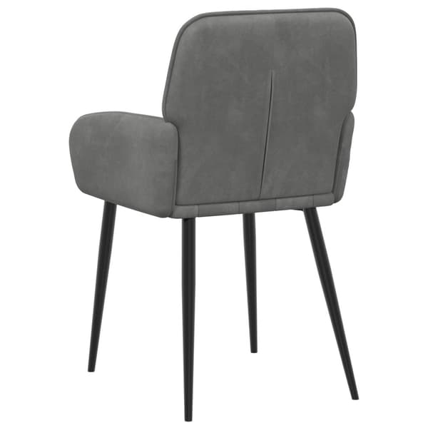 Matstolar 4 pcs Sammet Mörkgrå 57 x 50 x 85 cm