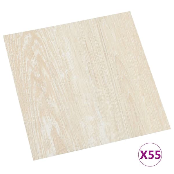 Golvplankor 55 pcs Beige 5,11 m² PVC