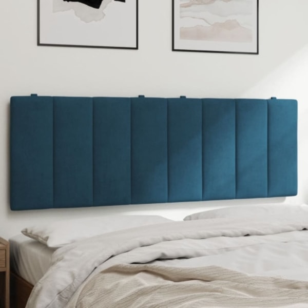 Dyna till huvudgavel blå 120 cm sammet