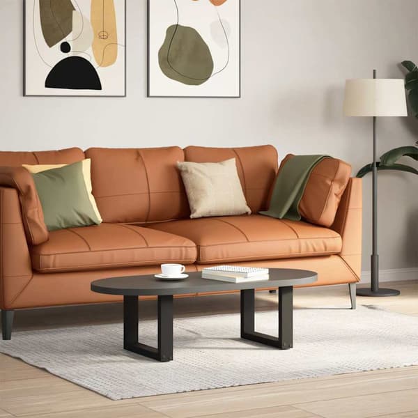 Soffbordsben U-formade 2 st svarta 40x(30-31) cm stål