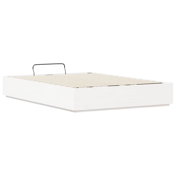 Ottoman Sängram Vit 135 x 190 cm Massivt furu