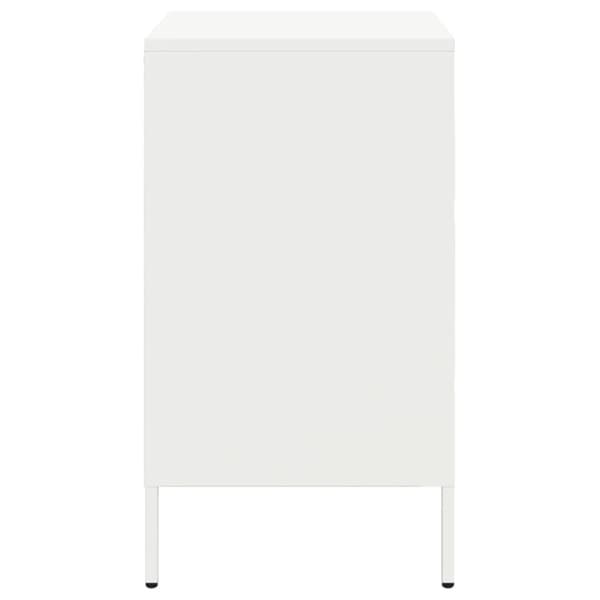 Sängbord 2 st vit 36x39x68 cm stål