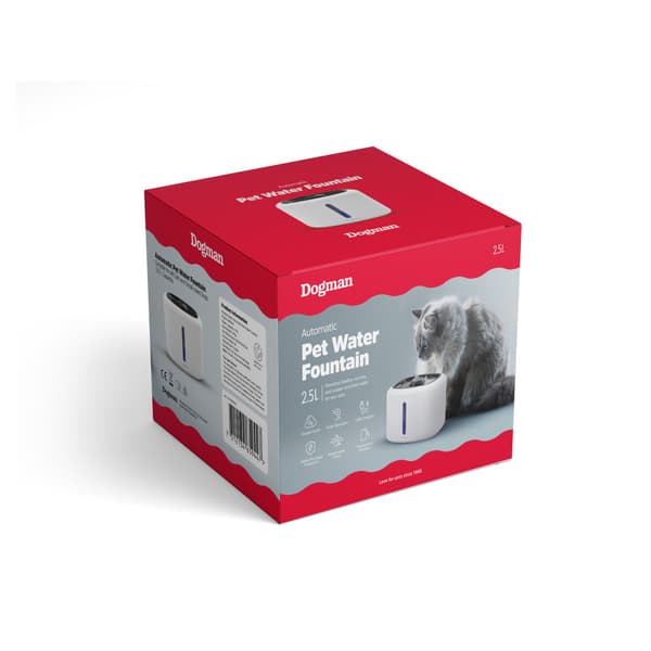 Vattenfontän Vit/Svart 2,5L