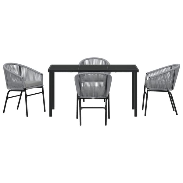 Trädgårdsmöbelset 5 pcs Antracit Pulverlackerat stål