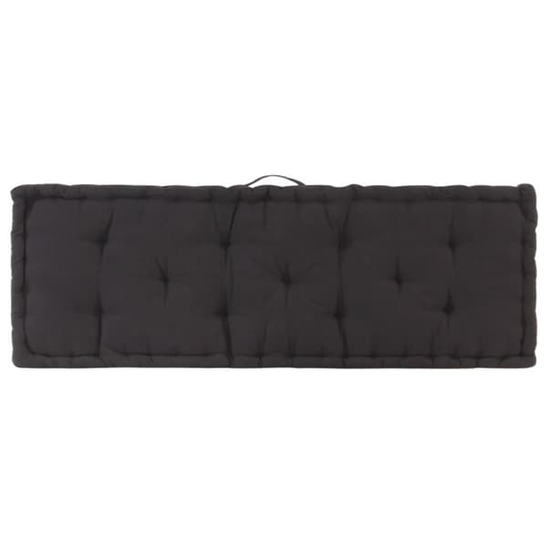 Dyna till pallsoffa bomull 120x40x7 cm svart