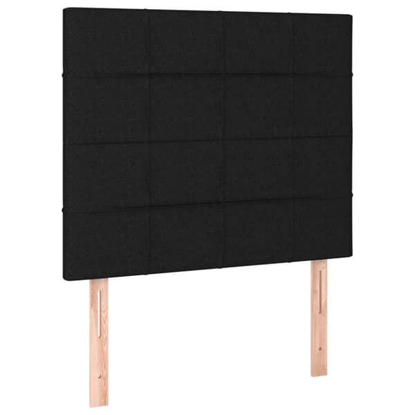 Ramsäng med madrass svart 100x200 cm tyg