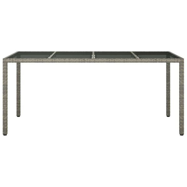 Trädgårdsbord Grå 190 x 90 x 75 cm konstrotting