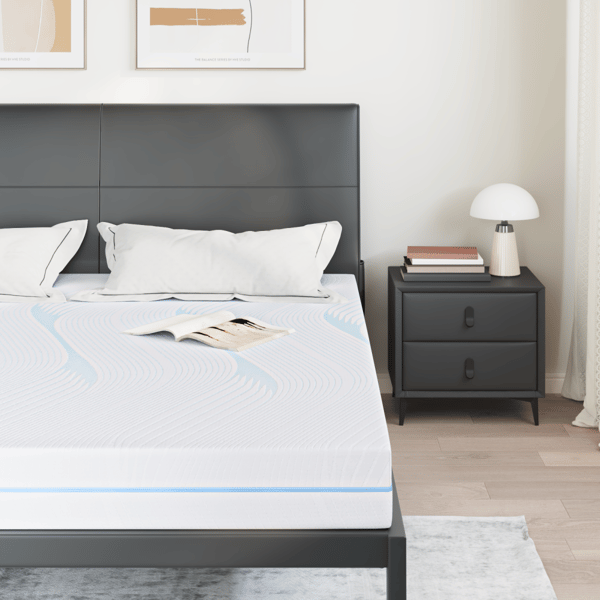 Madrass Vit 180 x 200 cm Jacquardtyg