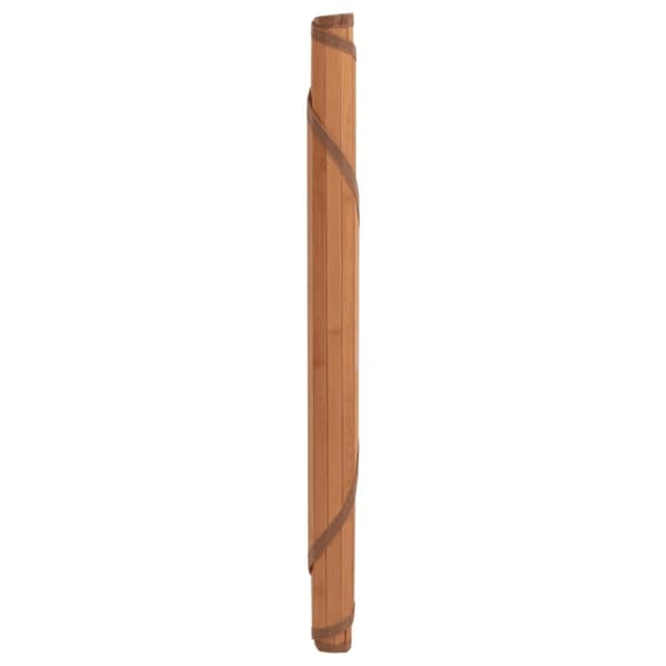 Matta rund brun 100 cm bambu