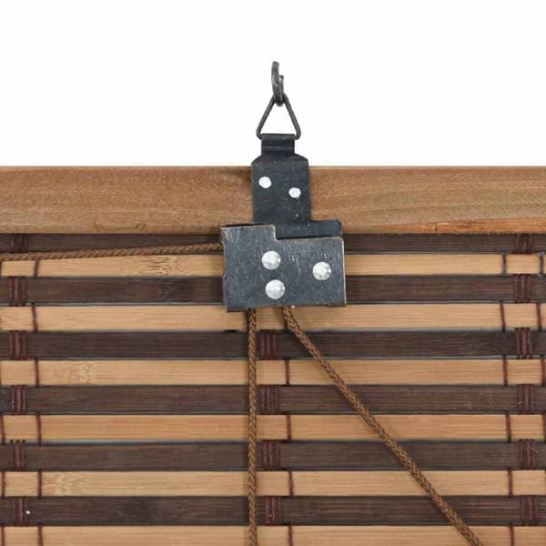 Rullgardin med gardiner Brun 140 x 220 cm Bambu