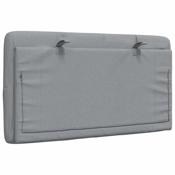 Headboard Cushion Light Grey 90 cm Fabric