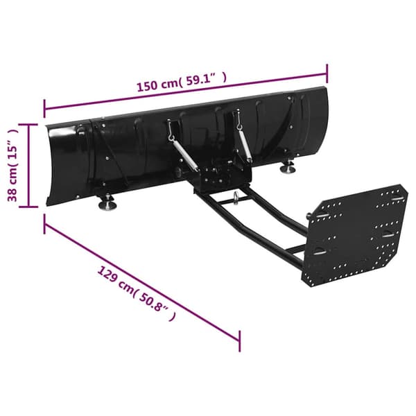 Snöplog för ATV 150x38 cm svart