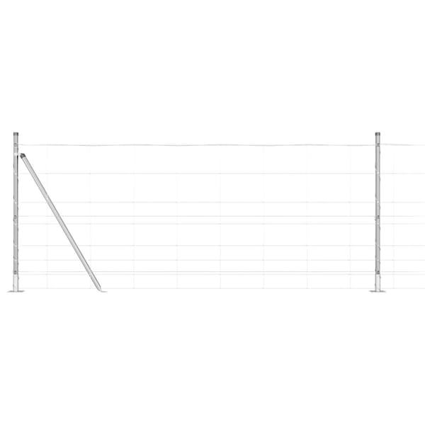 Stängselstolpe Galvaniserad 25 x 1 m Stål
