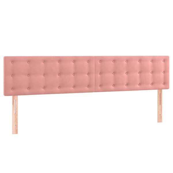 Ramsäng med madrass rosa 120x190 cm sammet