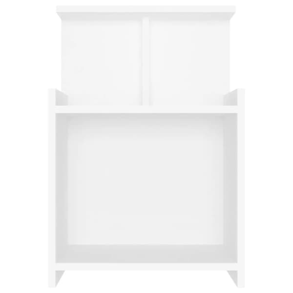 Sängbord vit 40x35x60 cm konstruerat trä