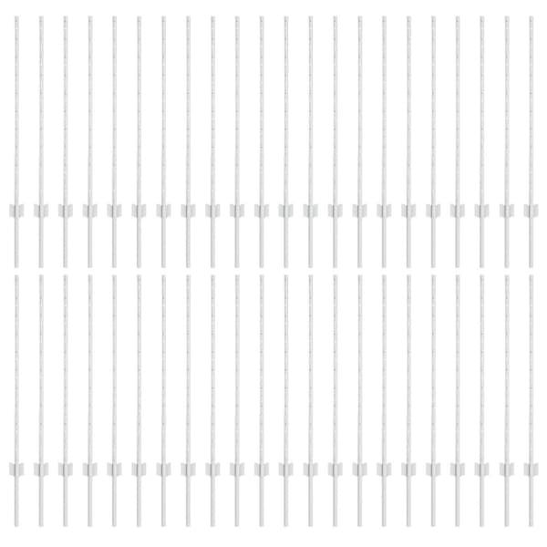 Stängselstolpe 44 pcs Silver 140 cm Stål