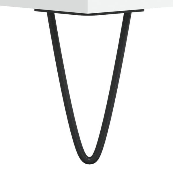 Stereobänk vit 74,5x38x48 cm konstruerat trä