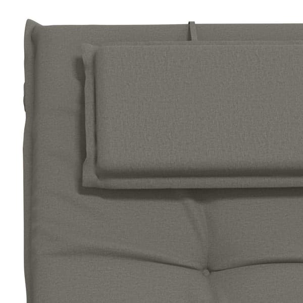 Solstol Kudde GEMERT 100% Polyester Grå 190 x 50 x 9 cm