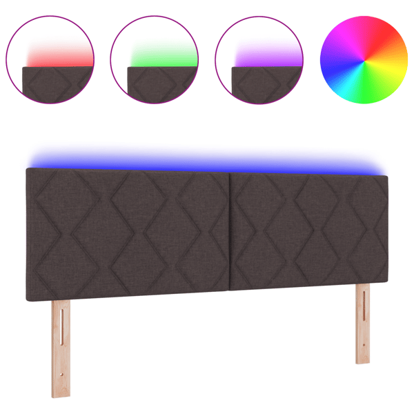 LED huvuddyna Ljusgrå 160 cm tyg