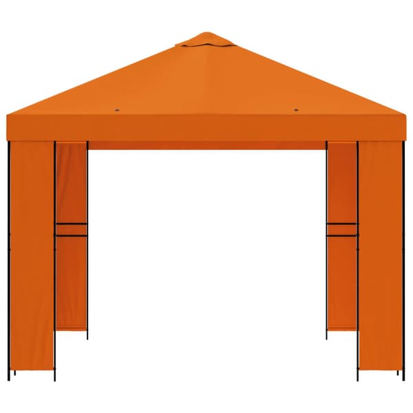 Paviljong 3 x 3 m Orange Polyester och Stål 190