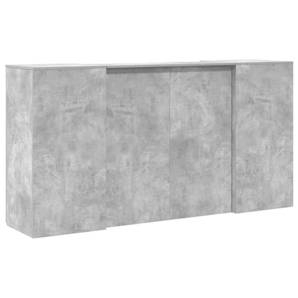 Receptionsdisk betonggrå 200x50x103,5 cm konstruerat trä
