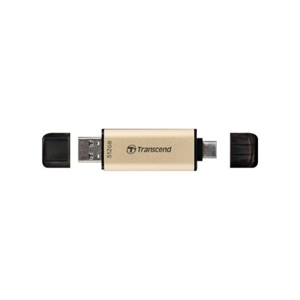 Transcend JetFlash 930C - USB flash-enhet - 512 GB Guld