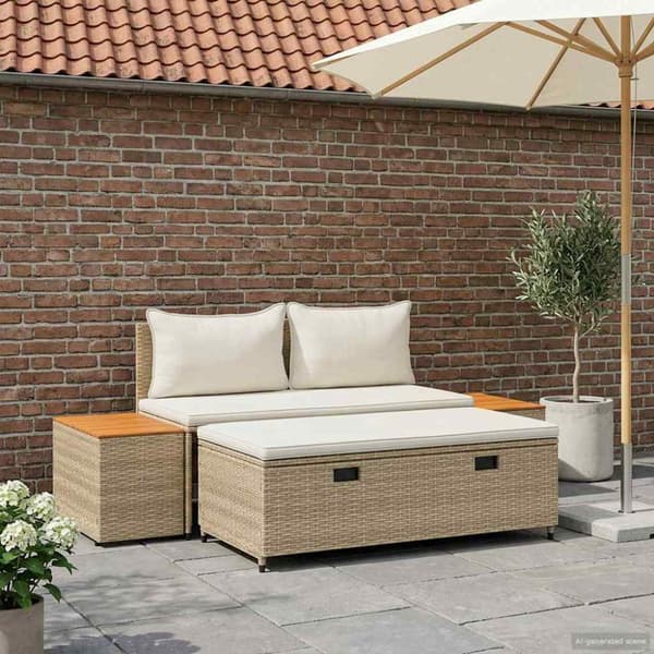 Utomhussoffset 4-Antal sittplatser 4 pcs 55 x 30 x 39 cm