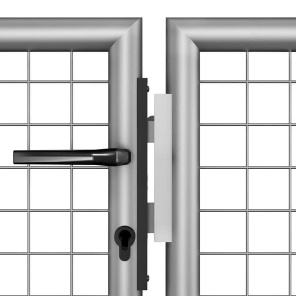 Trädgårdsgrind galvaniserat stål 300x100 cm silver